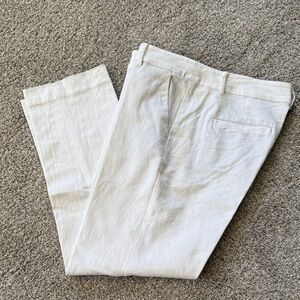 LOFT Riviera Slim Women's Crisp White Pants Sz 8